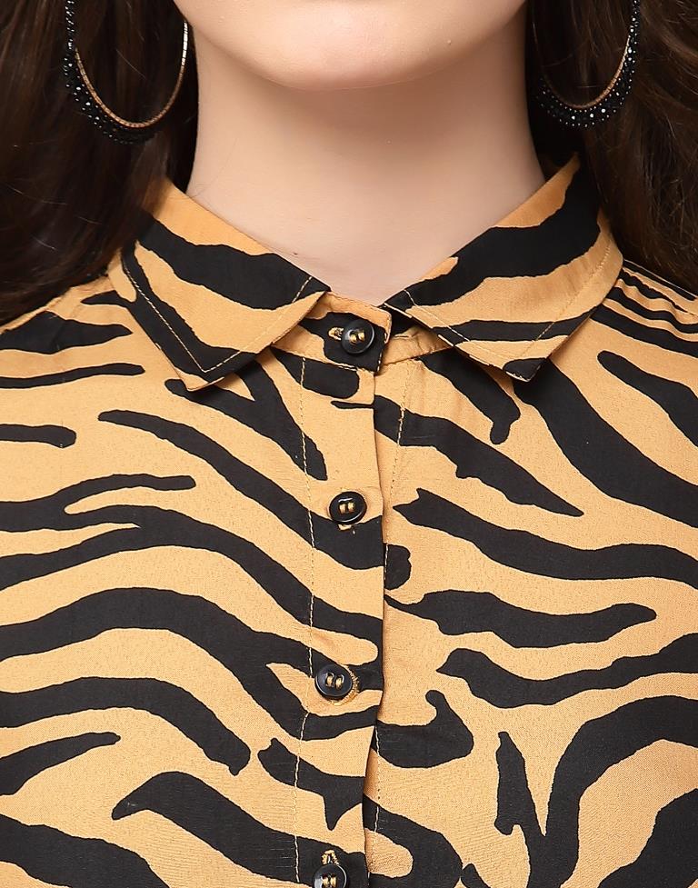 Brown animal printed dress | Sudathi