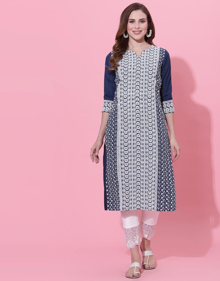 Blue Embrodery Kurti | Sudathi