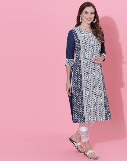 Blue Embrodery Kurti | Sudathi