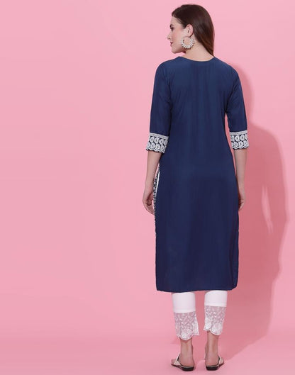 Blue Embrodery Kurti | Sudathi