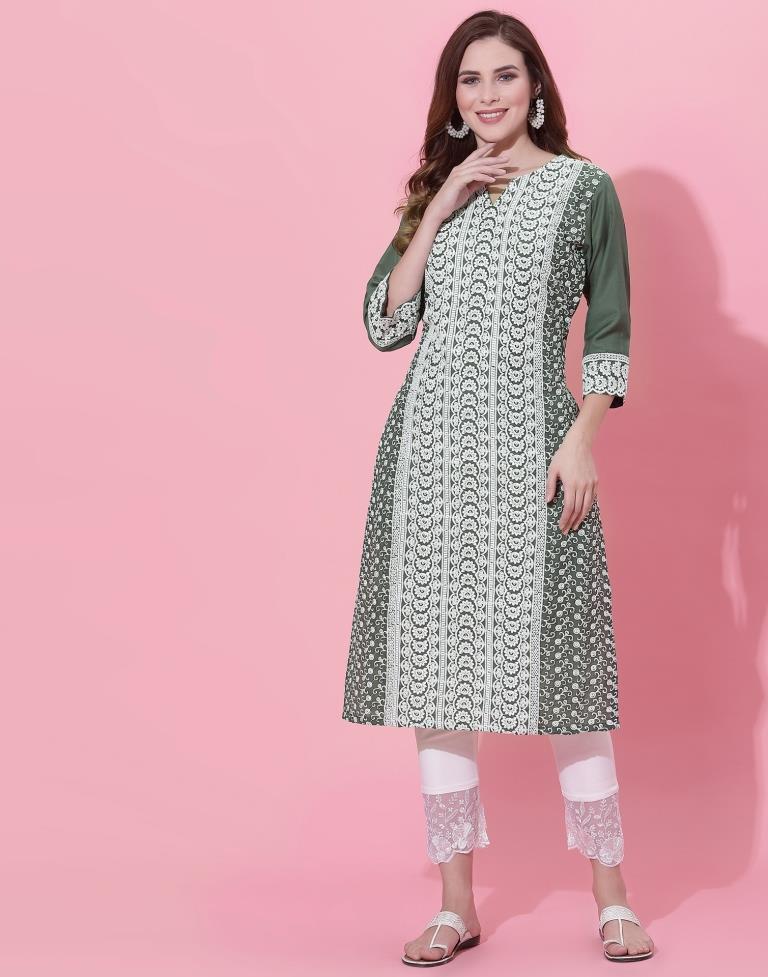 Grey Embrodery Kurti | Sudathi