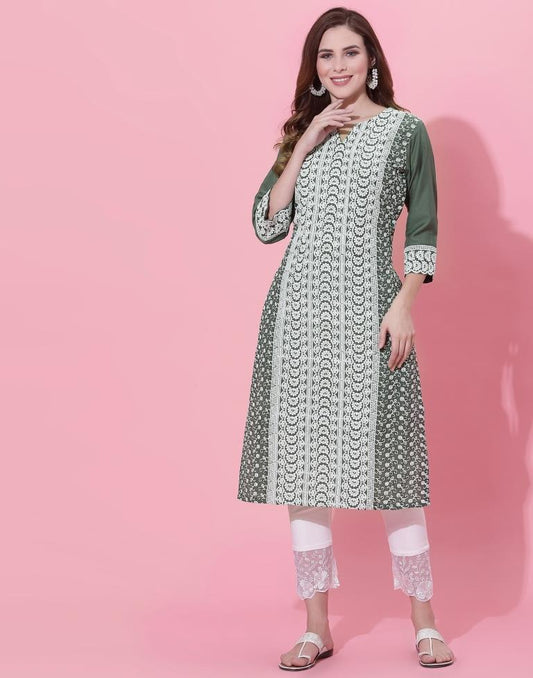 Grey Embrodery Kurti | Sudathi