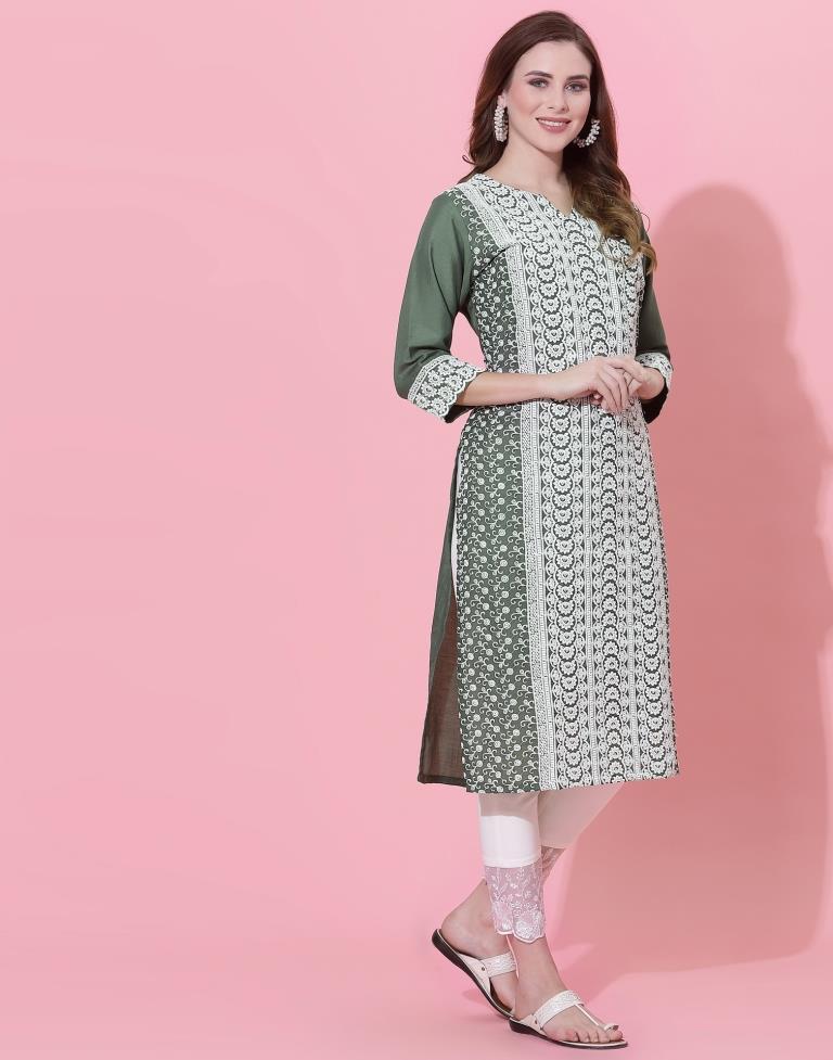 Grey Embrodery Kurti | Sudathi