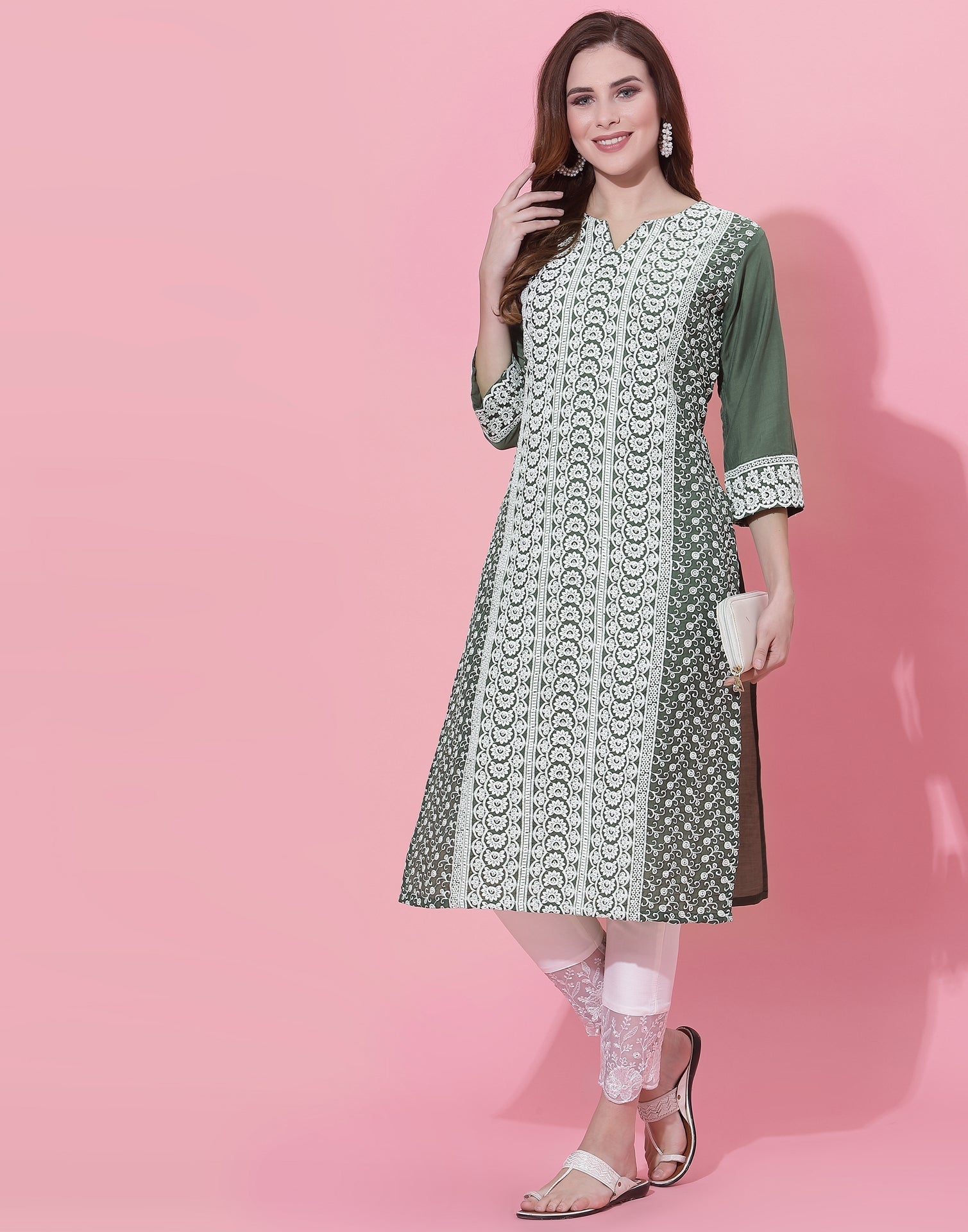 Grey Embrodery Kurti | Sudathi