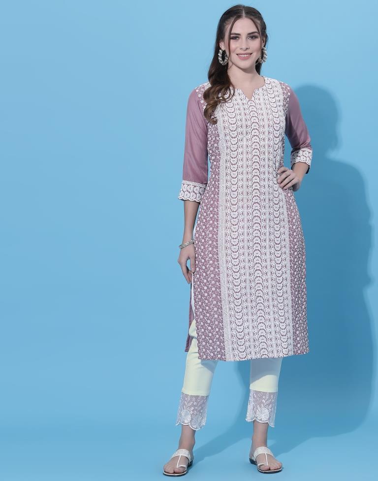 Rose Pink Embrodery Kurti | Sudathi