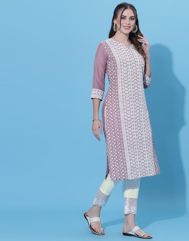 Rose Pink Embrodery Kurti | Sudathi