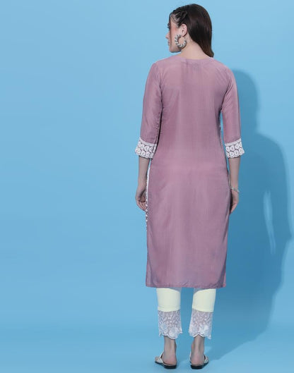 Rose Pink Embrodery Kurti | Sudathi