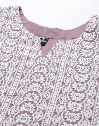 Rose Pink Embrodery Kurti | Sudathi