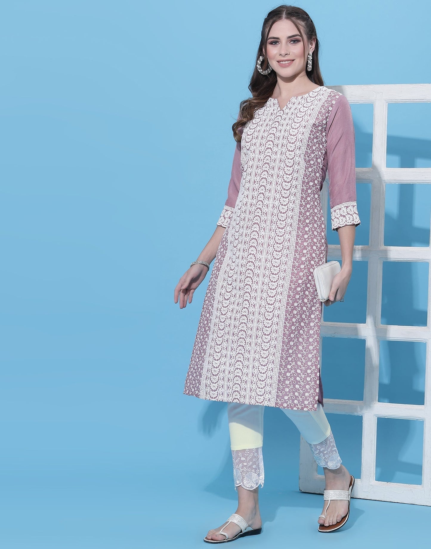 Rose Pink Embrodery Kurti | Sudathi