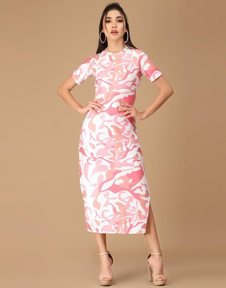 Light Pink Mock Neck Bodycon | Leemboodi