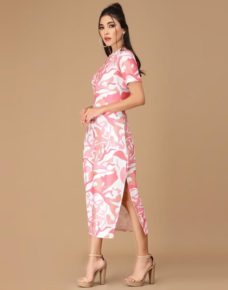 Light Pink Mock Neck Bodycon | Leemboodi