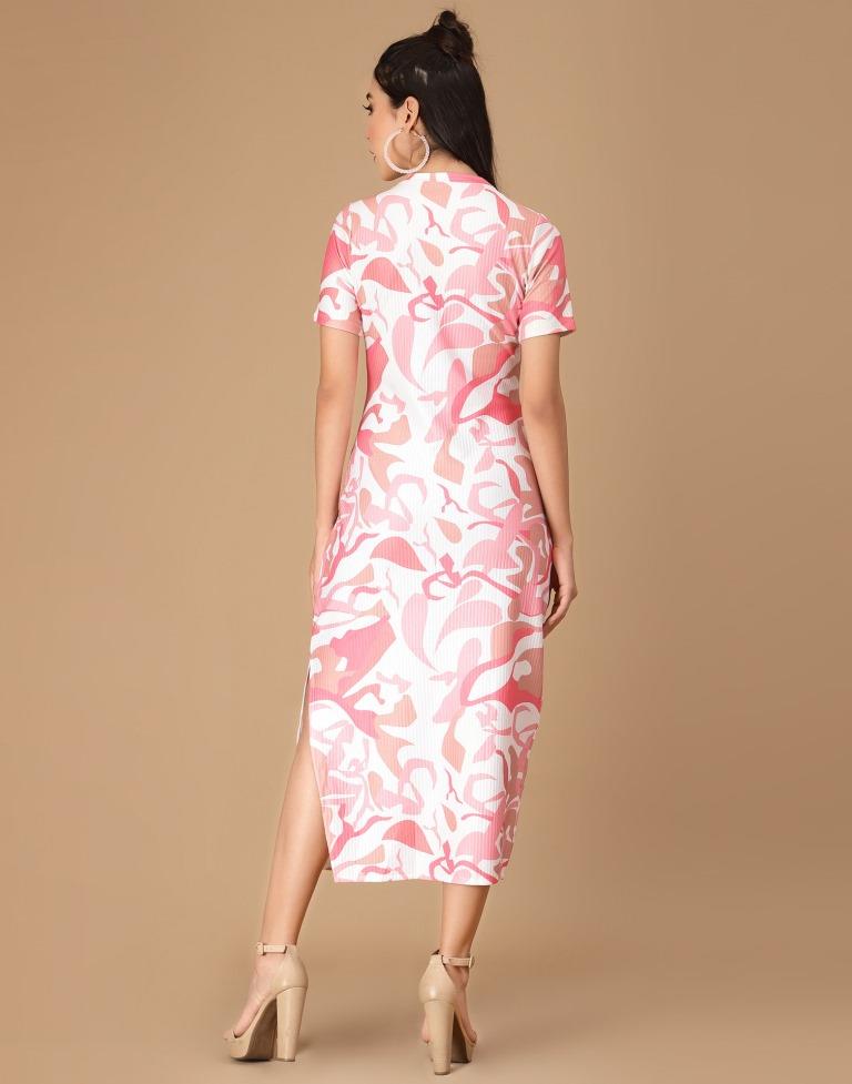 Light Pink Mock Neck Bodycon | Leemboodi