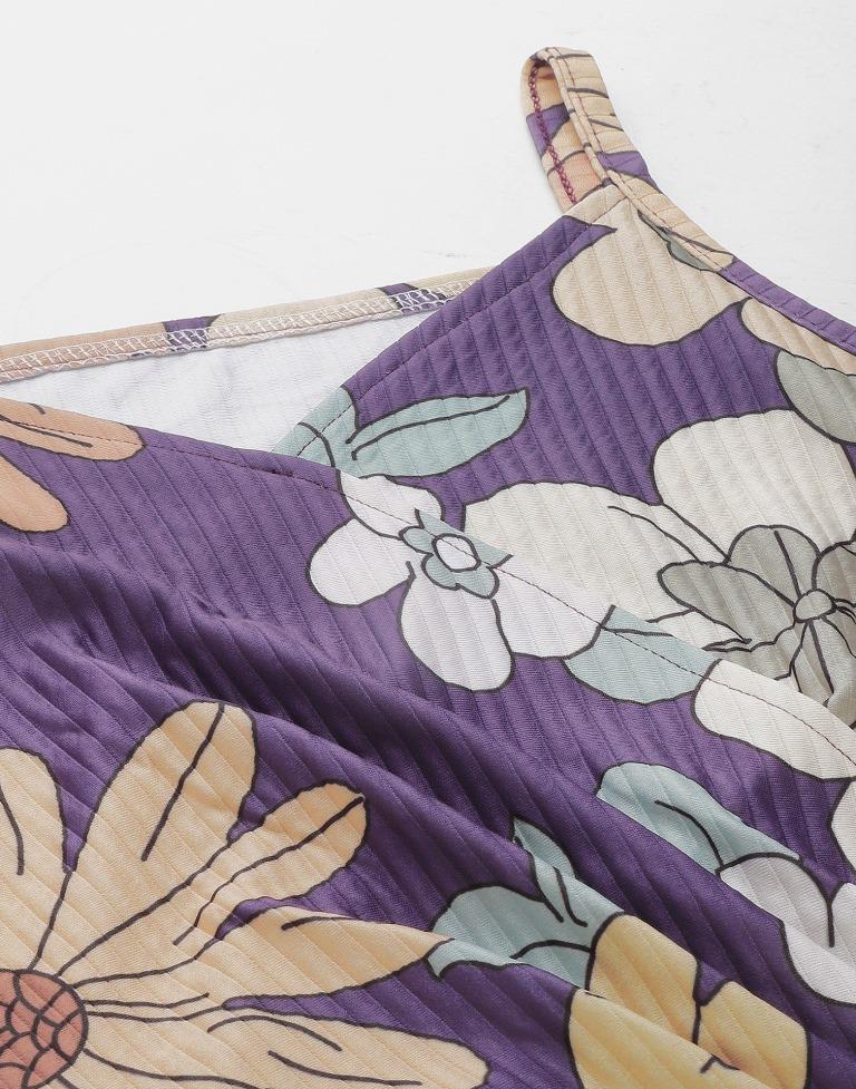 Purple Wrap Slit Bodycon | Leemboodi