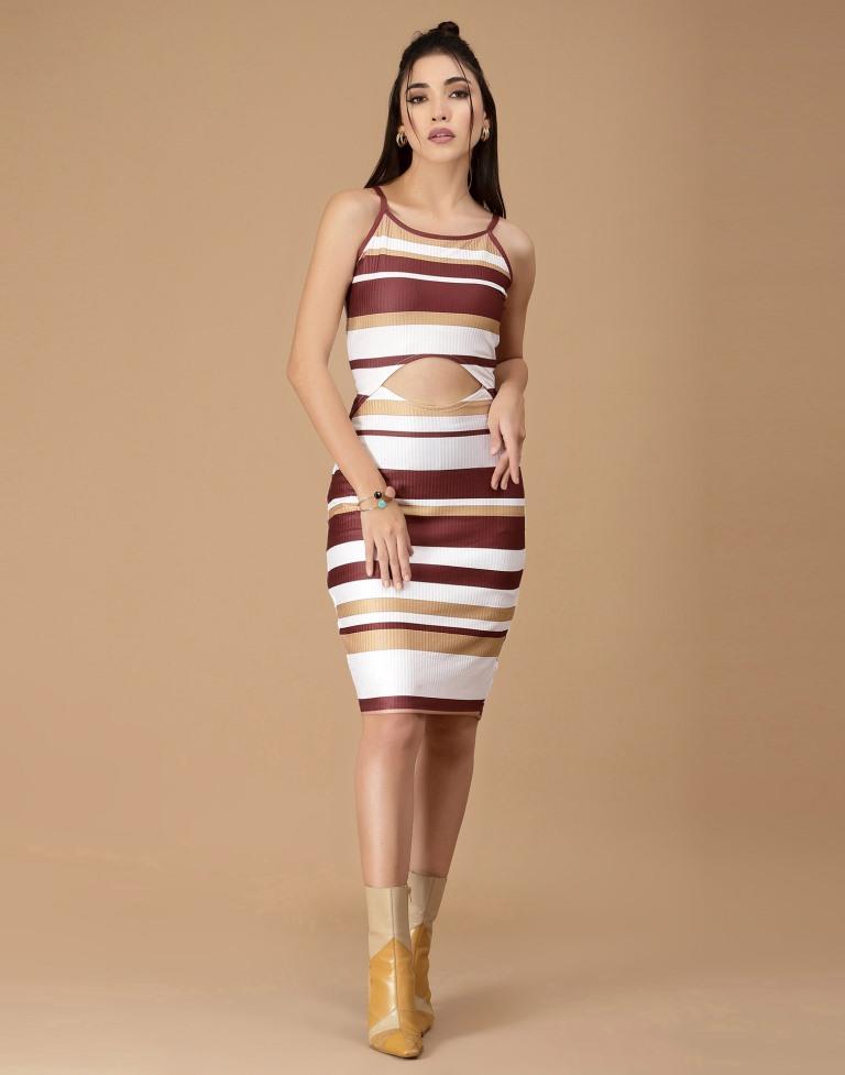 Brown Cut Out Bodycon | Leemboodi