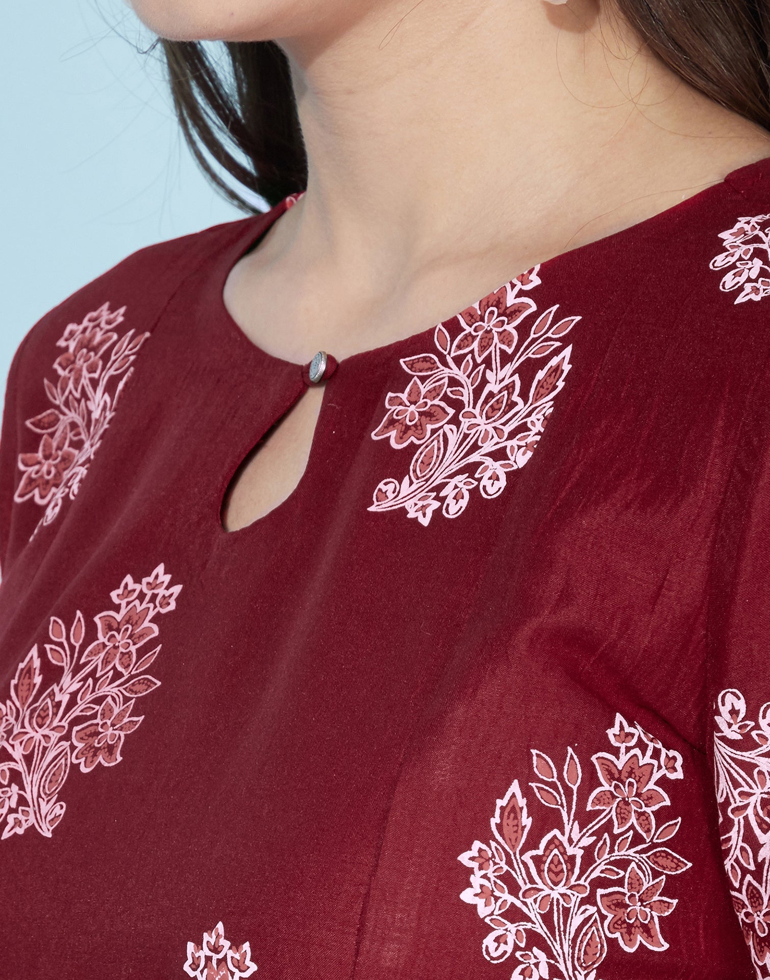 Maroon Bachha Kali kurta With Pant Set | Leemboodi