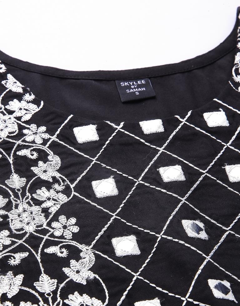 Black Embroidery Top | Sudathi