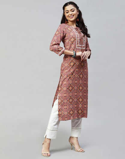 Maroon Printed Kurti | Sudathi