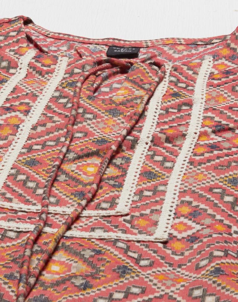 Maroon Printed Kurti | Sudathi