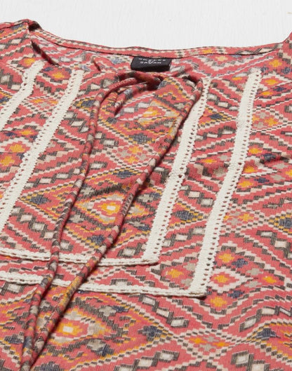 Maroon Printed Kurti | Sudathi