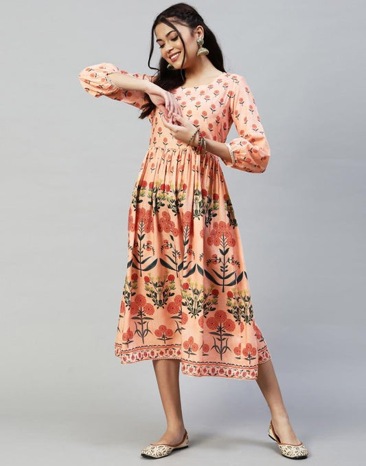 Peach Anarkali Kurti | Sudathi