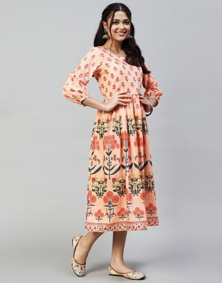 Peach Anarkali Kurti | Sudathi
