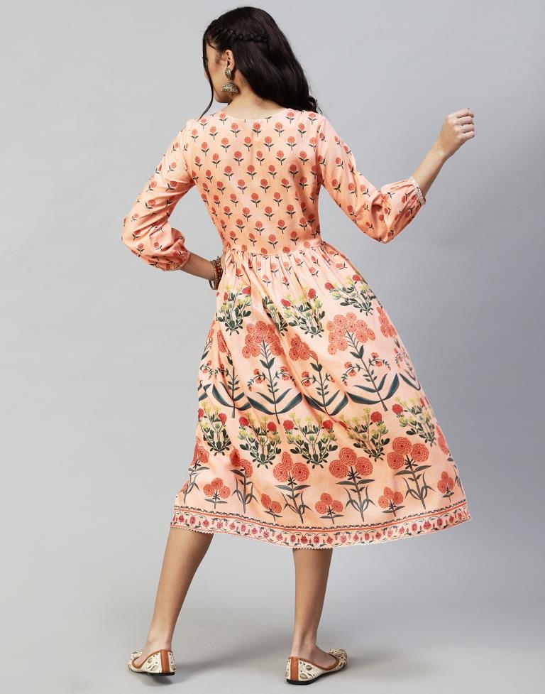 Peach Anarkali Kurti | Sudathi