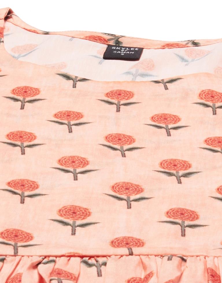 Peach Anarkali Kurti | Sudathi