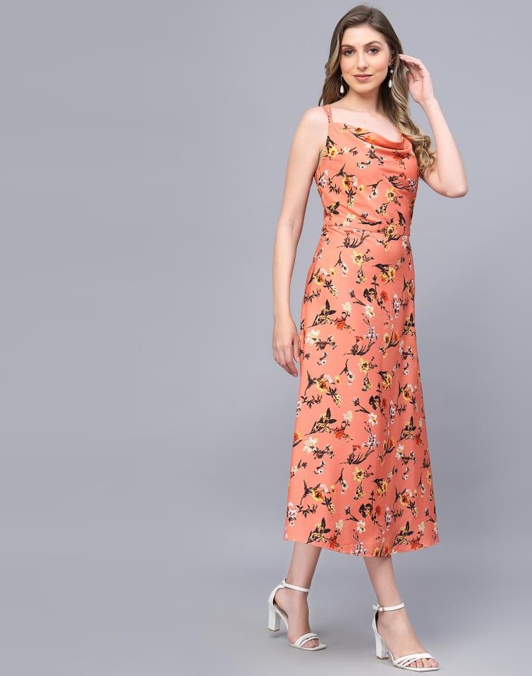 Orange A-Line Dress | Sudathi