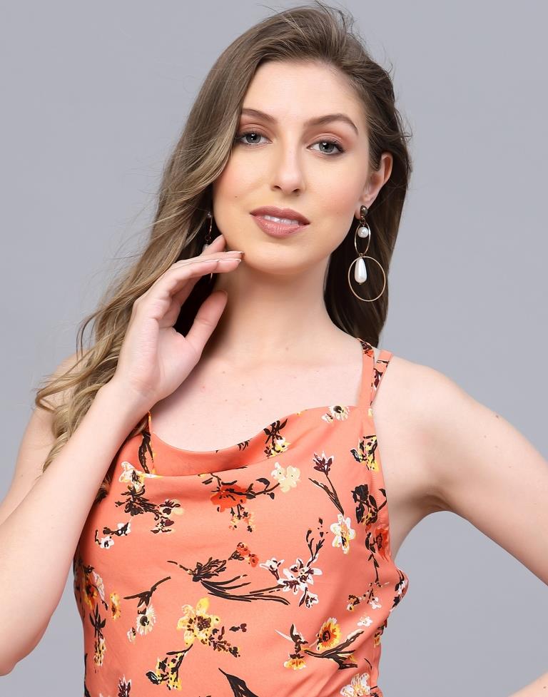 Orange A-Line Dress | Sudathi