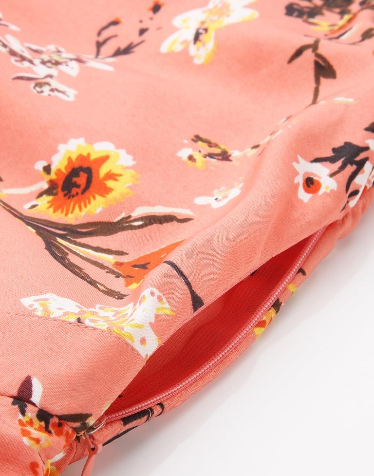 Orange A-Line Dress | Sudathi