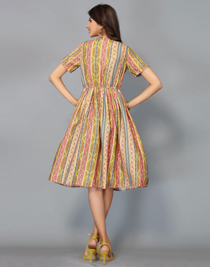 Multicoloured Ethnic Dress | Leemboodi