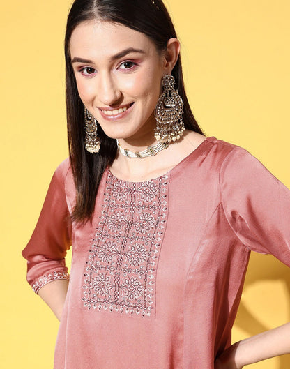 Peach Asymmetric Kurti | Sudathi
