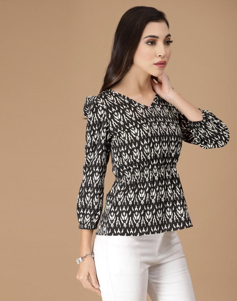 Black Casual Top | Leemboodi