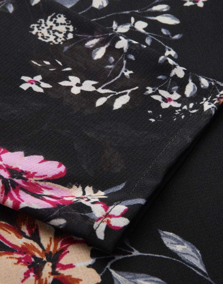 Black Floral Top | Leemboodi