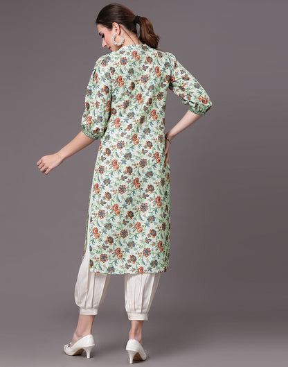 Pista Green Embroidered Kurti | Sudathi