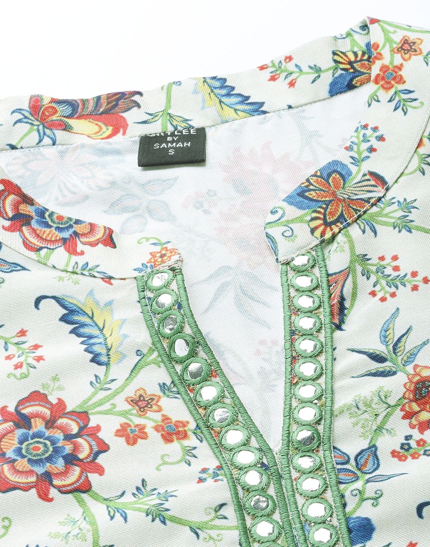 Pista Green Embroidered Kurti | Sudathi
