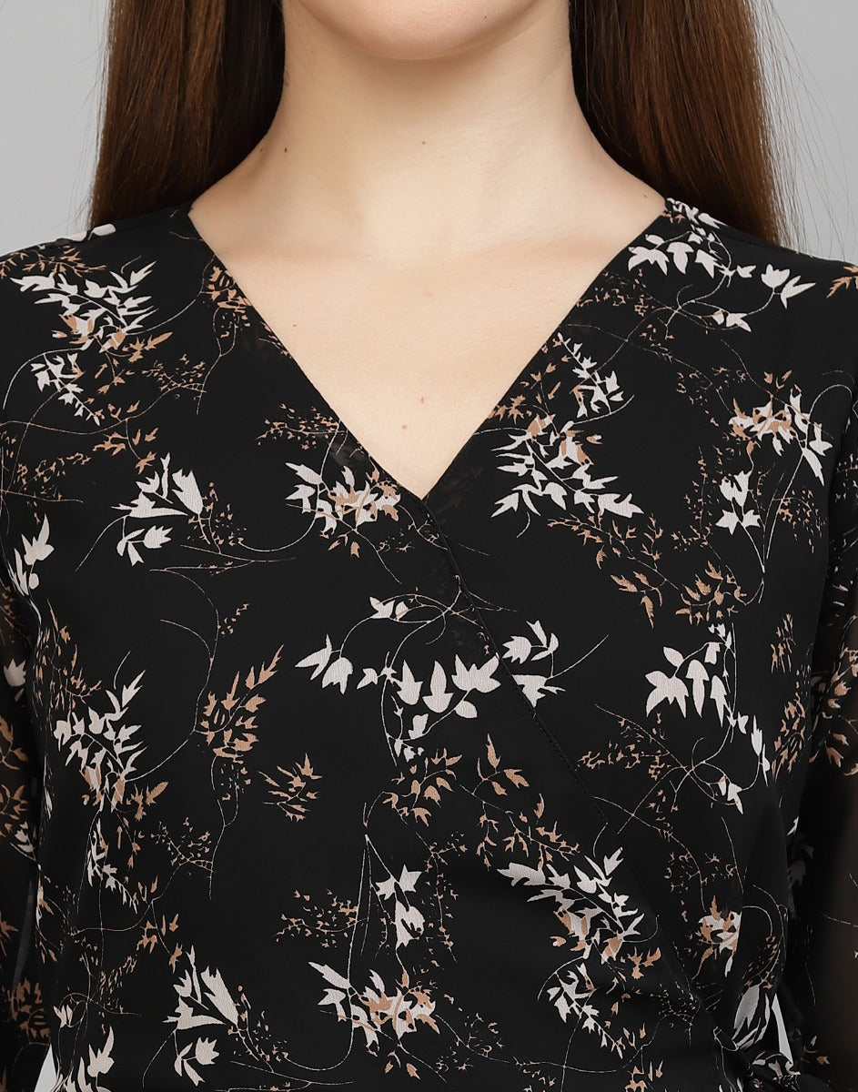 Black Ruffled Dress | Leemboodi