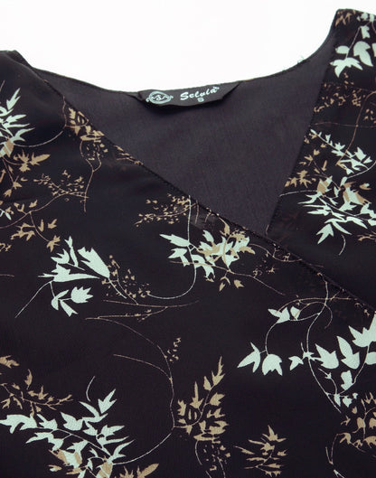 Black Ruffled Dress | Leemboodi