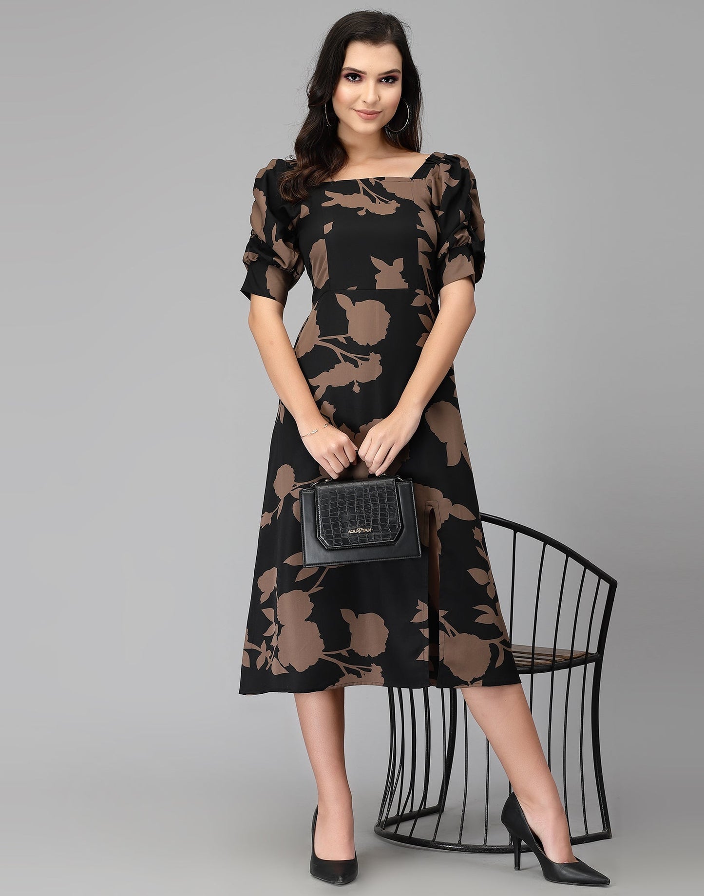 Black Slit Dress | Sudathi