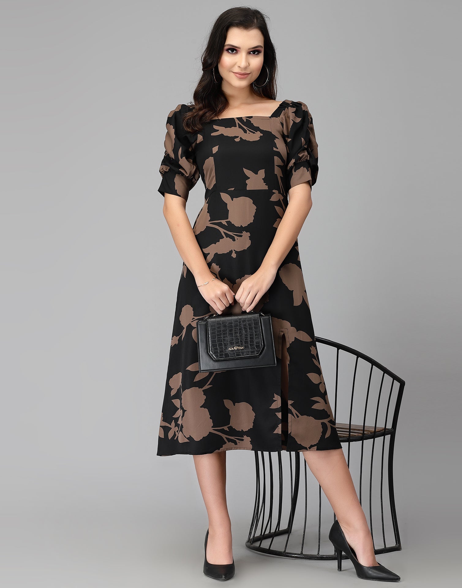 Black Slit Dress | Sudathi