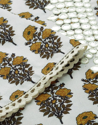 Multicoloured Embroidery Straight Kurta