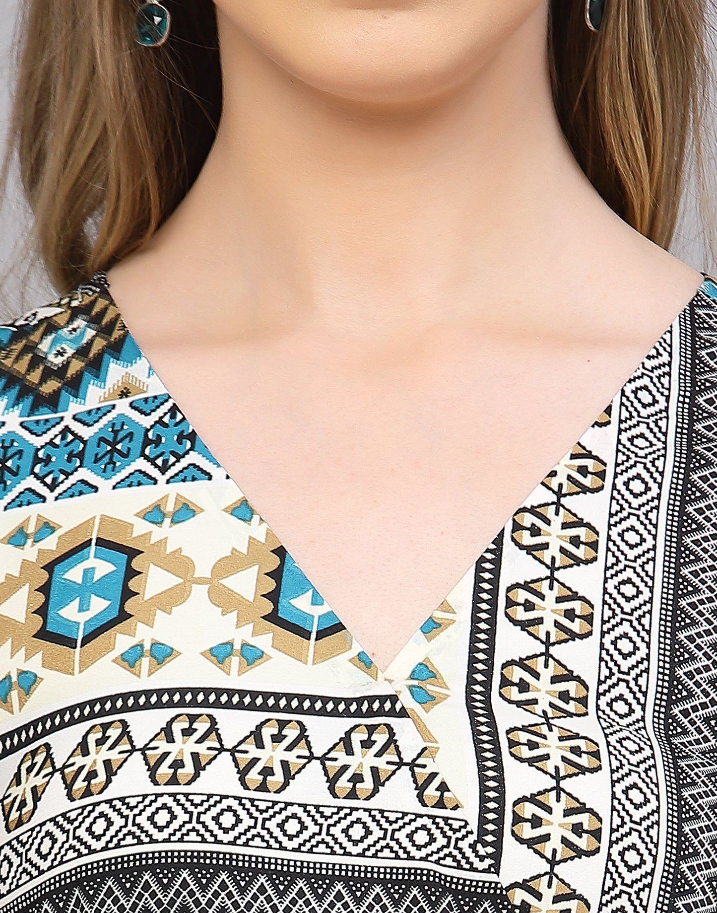 Multicoloured Polyester A-line Dress | Sudathi