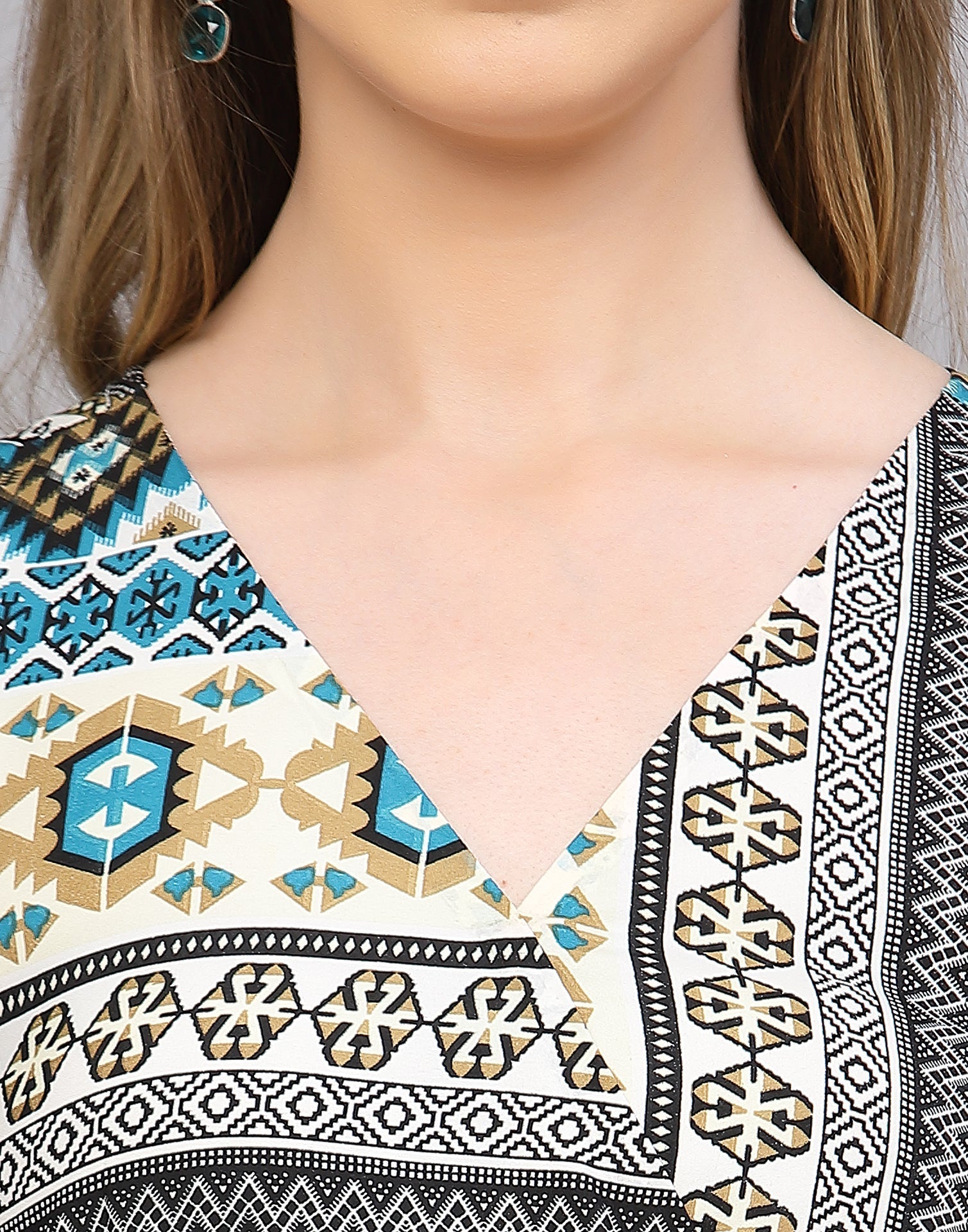 Multicoloured Polyester A-line Dress | Sudathi