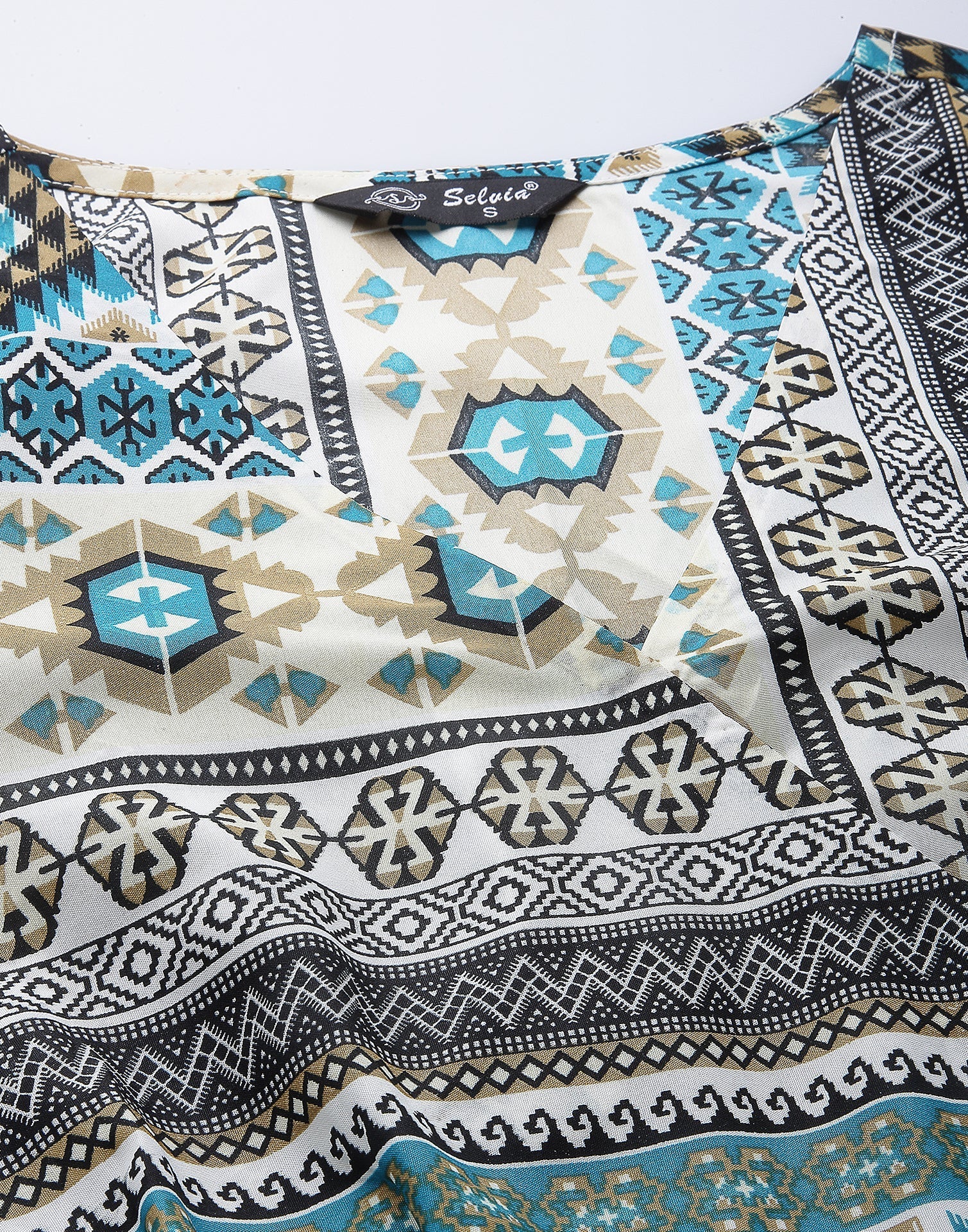 Multicoloured Polyester A-line Dress | Sudathi