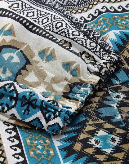 Multicoloured Polyester A-line Dress | Sudathi