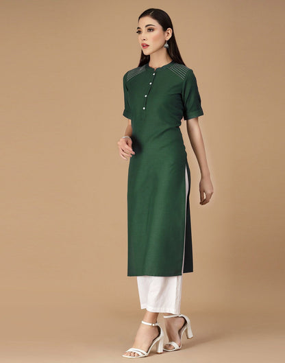 Green Embroidered Kurti | Sudathi