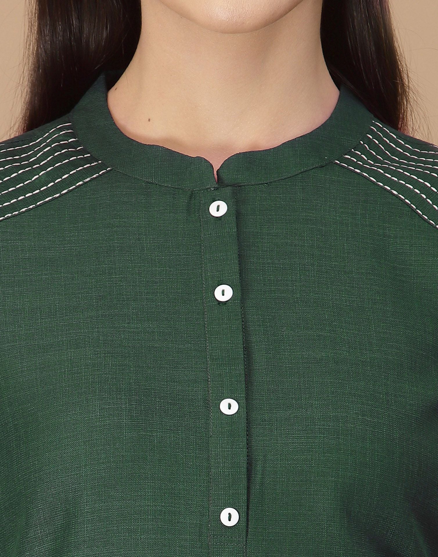 Green Embroidered Kurti | Sudathi