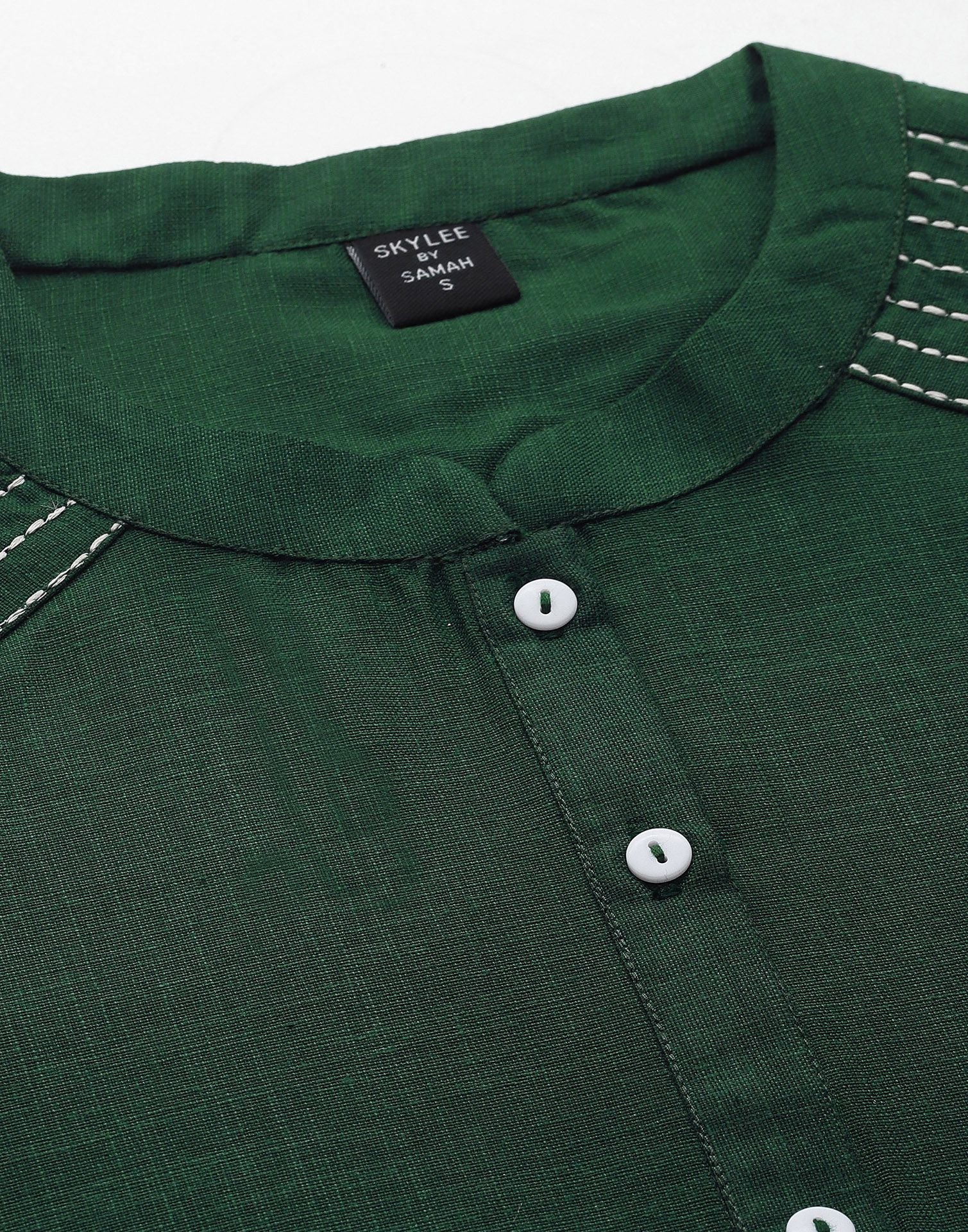 Green Embroidered Kurti | Sudathi