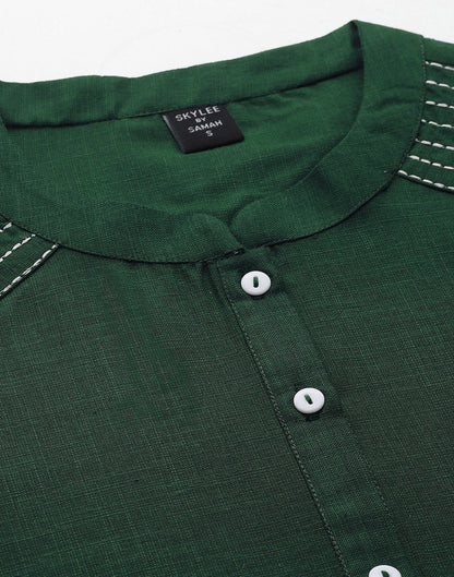 Green Embroidered Kurti | Sudathi