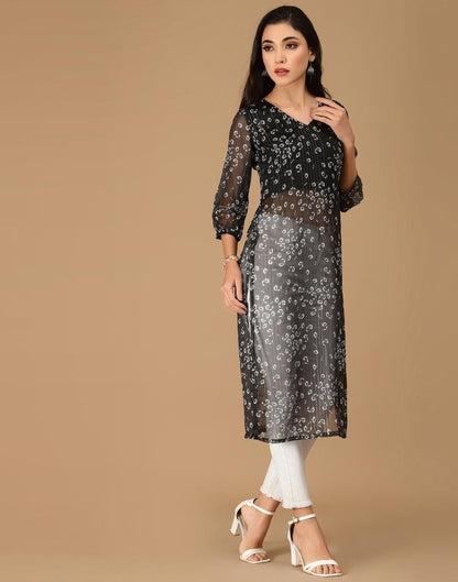Black Printed Kurti | Sudathi